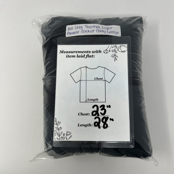 Hill City Thermal Light Bomber Jacket Men's Large Gray Water Resistant‎ - Picture 9 of 9